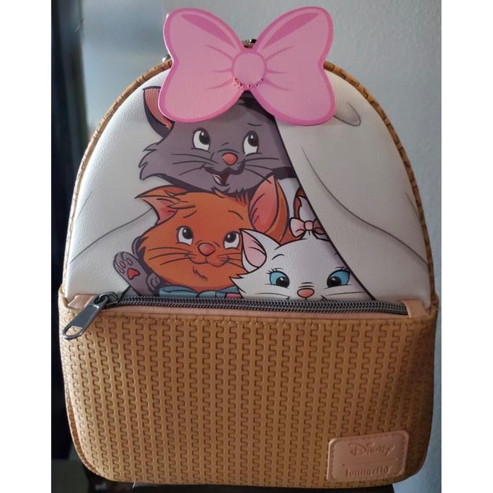 Loungefly Disney Aristocats Marie‎ Duchess Berlioz Backpack Yellow l Mint NWT